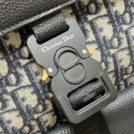 Dior Oblique Jacquard Saddle Backpack Black For Men 16.1 in/41 cm