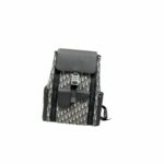 Dior Oblique Jacquard Saddle Backpack Black For Men 16.1 in/41 cm