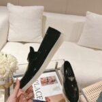 Prada Brushed Loafers Black For Women