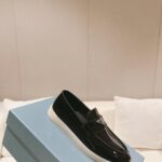 Prada Brushed Loafers Black For Women