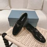 Prada Brushed Loafers Black For Women