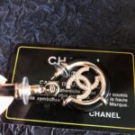 Chanel Round Earrings Black For Women