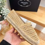 Prada Crochet Espadrilles Beige For Women 1S055N_3LLQ_F0018_F_020