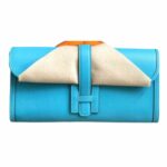Hermes Jige Elan 29 Clutch Wallet Blue/Light Blue/White/Orange/Purple 29cm/11.4in