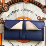 Hermes Jige Elan 29 Clutch Wallet Blue/Light Blue/White/Orange/Purple 29cm/11.4in