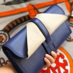 Hermes Jige Elan 29 Clutch Wallet Blue/Light Blue/White/Orange/Purple 29cm/11.4in