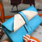 Hermes Jige Elan 29 Clutch Wallet Blue/Light Blue/White/Orange/Purple 29cm/11.4in