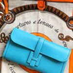 Hermes Jige Elan 29 Clutch Wallet Blue/Light Blue/White/Orange/Purple 29cm/11.4in