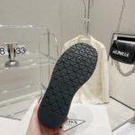 Prada Rubber Wedge Platform Slippers Black For Women