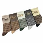 CD Socks Dior Oblique Grey/Black/Beige/Green/Brown - 5 Pairs