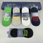 CD Socks With Logo At Front Grey/Green/Black/Dark Blue/White- 5 Pairs