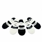 CD Socks With Logo Dior At Front Black And White- 5 Pairs