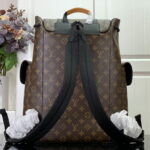 Louis Vuitton Christopher MM Backpack Black/Blue/Brown For Men 44cm/ 17.3 in M21936