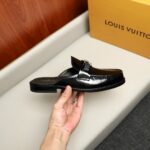 Louis Vuitton Major Open Back With Trim Loafer Black For Men