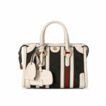 Gucci Original Gg Canvas And Smooth Small Handbag Brown/White/Grey For Men 10.6 in/ 27 cm