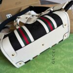 Gucci Original Gg Canvas And Smooth Small Handbag Brown/White/Grey For Men 10.6 in/ 27 cm
