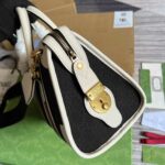 Gucci Original Gg Canvas And Smooth Small Handbag Brown/White/Grey For Men 10.6 in/ 27 cm