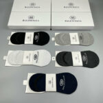 Socks With Balenciaga Logo At Front White/Black/Grey/Dark Grey - 5 Pairs