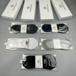 Socks With Balenciaga Logo At Front White/Black/Grey/Dark Grey - 5 Pairs