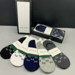 Socks With Double G Pattern Black/Dark Blue/Grey/Dark Grey/ White - 5 Pairs
