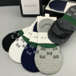 Socks With Double G Pattern Black/Dark Blue/Grey/Dark Grey/ White - 5 Pairs