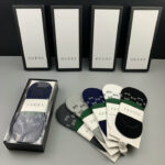Socks With Double G Pattern Black/Dark Blue/Grey/Dark Grey/ White - 5 Pairs