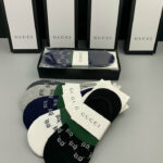 Socks With Double G Pattern Black/Dark Blue/Grey/Dark Grey/ White - 5 Pairs