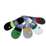 Socks With Spider Logo At Front Grey/Dark Grey/Black/ Green/White - 5 Pairs