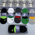 Socks With Spider Logo At Front Grey/Dark Grey/Black/ Green/White - 5 Pairs