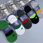 Socks With Spider Logo At Front Grey/Dark Grey/Black/ Green/White - 5 Pairs