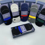 Socks With Spider Logo At Front Grey/Dark Grey/Black And Green/Dark Blue/Black And Blue- 5 Pairs