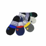 Socks With Spider Logo At Front Grey/Dark Grey/Black And Green/Dark Blue/Black And Blue- 5 Pairs