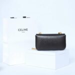 Celine Chain Shoulder Bag Black For Women 8in/20.5cm 197993BF4.38NO