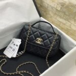 Chanel Classic Flap Phone Holder With Chain Nice Bag Black For Women 19cm / 7.5in