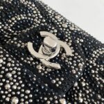Chanel Paris Double Flap Handbag Black For Women 20cm / 7.9in