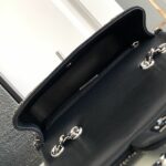 Chanel Paris Double Flap Handbag Black For Women 20cm / 7.9in