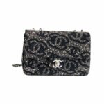 Chanel Paris Double Flap Handbag Black For Women 20cm / 7.9in