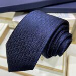 Dior Oblique Tie Navy Blue For Men
