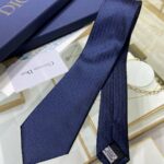 Dior Oblique Tie Navy Blue For Men