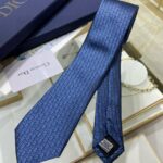 Dior Oblique Tie Blue For Men