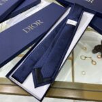 Dior Oblique Tie Navy Blue For Men