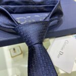 Dior Oblique Tie Navy Blue For Men