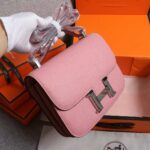 Hermes Constance Handbag Black/Brown/Pink/Blue/Red/White For Women 22cm / 8.7in