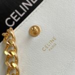 Celine Mini Shoulder Chain Matelasse Monochrome Black/White For Women 18cm / 7in 10L333EWJ.38NO