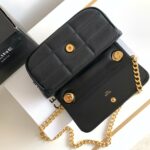Celine Mini Shoulder Chain Matelasse Monochrome Black/White For Women 18cm / 7in 10L333EWJ.38NO