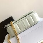 Celine Mini Shoulder Chain Matelasse Monochrome Black/White For Women 18cm / 7in 10L333EWJ.38NO
