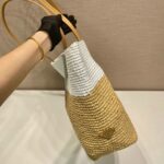 Prada Raffia Tote Bag Beige For Women 15in/38cm 1BG442_2DJS_F0N86_V_OOO
