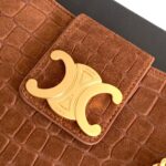 Celine Wiltern Clutch Triomphe Soft Black/Brown For Women 31.5cm / 12in 113673FFJ.19BR