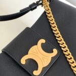 Celine Wiltern Clutch Triomphe Soft Black/Brown For Women 31.5cm / 12in 113673FFJ.19BR