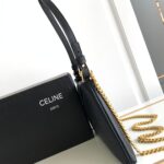 Celine Wiltern Clutch Triomphe Soft Black/Brown For Women 31.5cm / 12in 113673FFJ.19BR